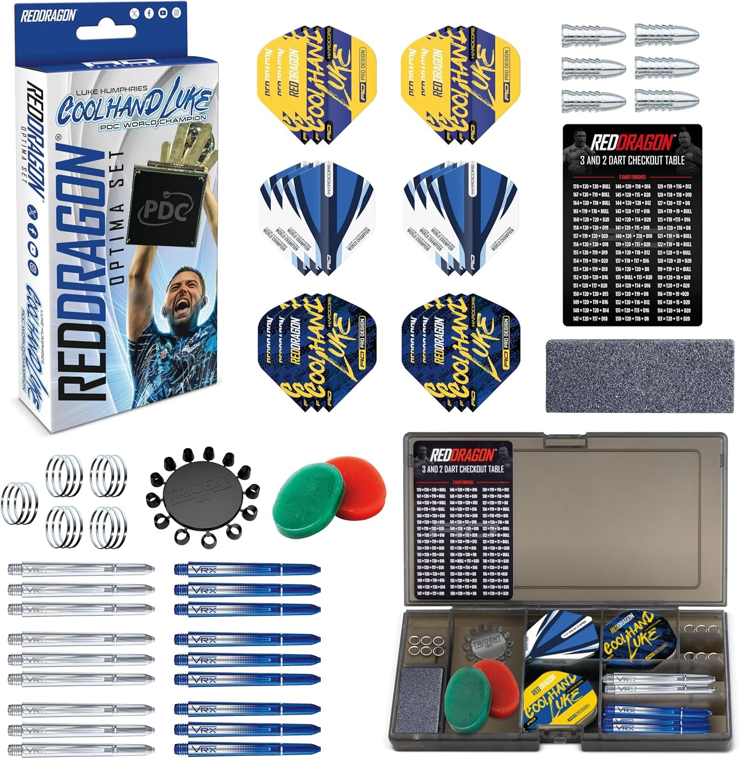 Darts - Professional Darts Accessories – Choose from Full Dart Accessory Kit (Flights, Shafts, Finger Grip Wax & More) or Precision Dart Practice Rings – Multiple Options Available