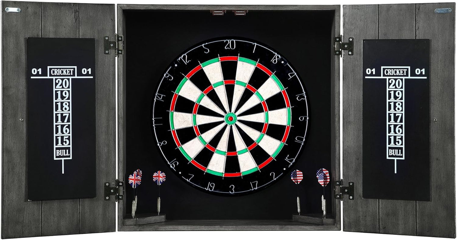 Drifter Solid Wood Dartboard & Cabinet Set