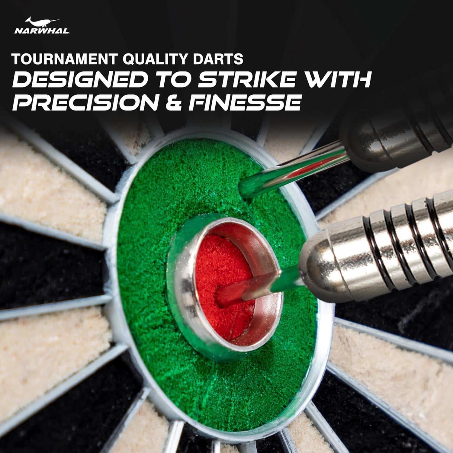 Tournament 22g Steel Tip Darts - 3 Pack 5.5 in. Darts with Metal Tip and Storage Case