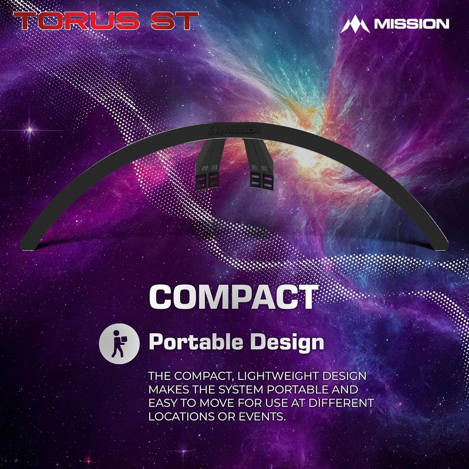 Torus ST Soft Tip Dart Board Light | Dartboard LED Lighting System for Electronic and Soft Tip Dartboards, Black (TOR-ST)