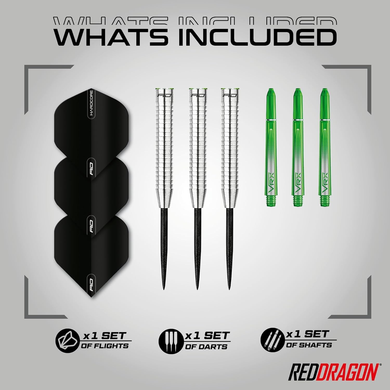 Featherlite 10g, 12g, 17g, 18g or 19g Tungsten Darts Set with Flights and Stems