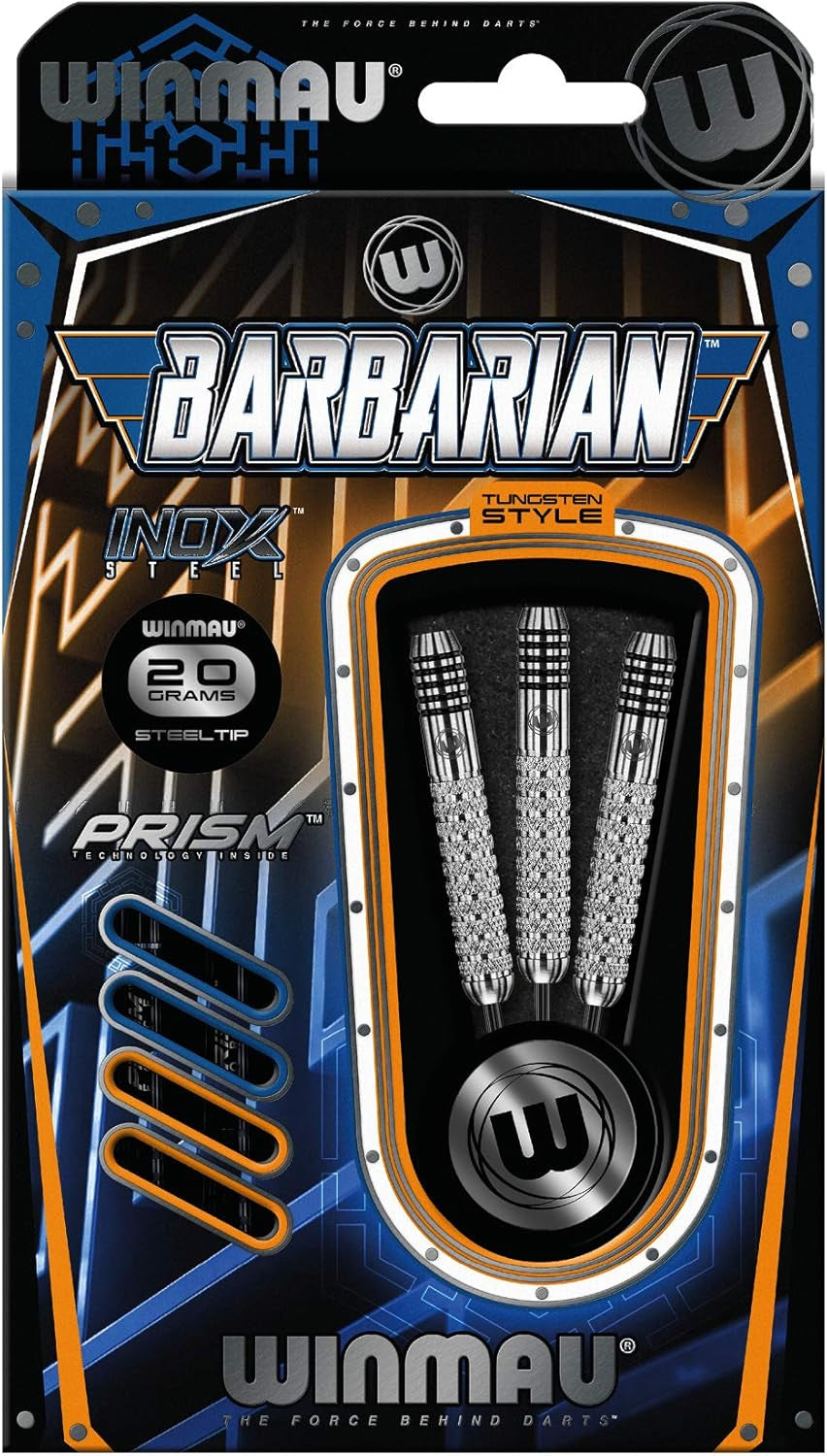 Barbarian 20-24 gram Tungsten Style Darts with Prism Flights and Shafts (Stems)