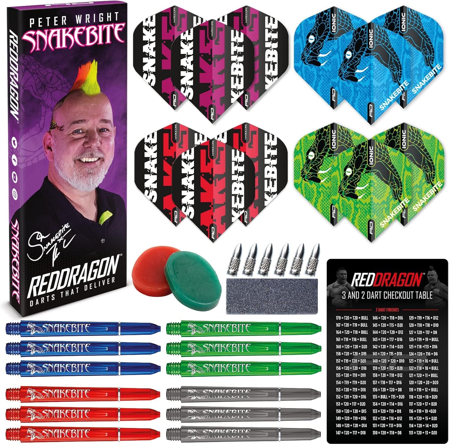 Darts - Professional Darts Accessories – Choose from Full Dart Accessory Kit (Flights, Shafts, Finger Grip Wax & More) or Precision Dart Practice Rings – Multiple Options Available