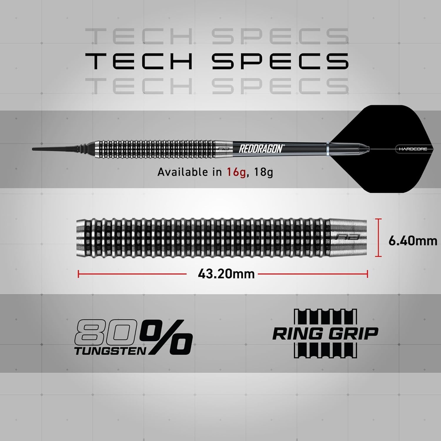 Pegasus Tungsten Softip Darts Set 18g, 20g with Flights, Stems and Wallet