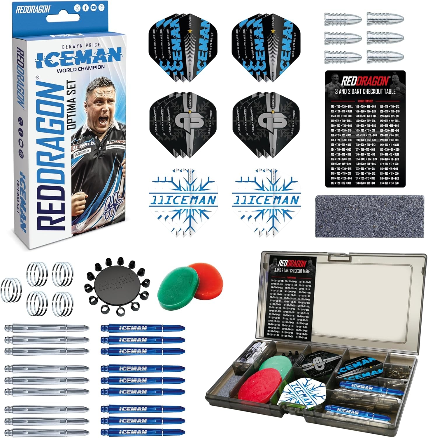 Darts - Professional Darts Accessories – Choose from Full Dart Accessory Kit (Flights, Shafts, Finger Grip Wax & More) or Precision Dart Practice Rings – Multiple Options Available