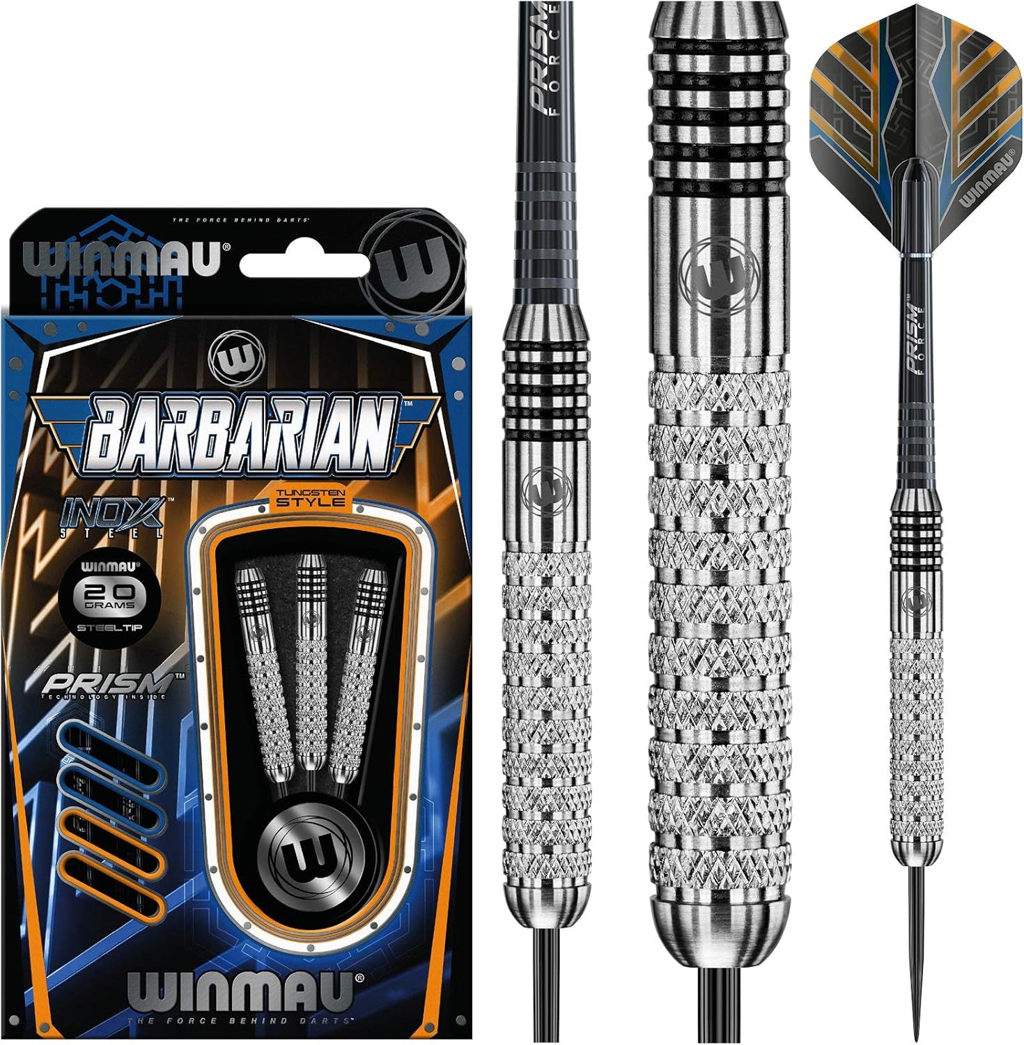 Barbarian 20-24 gram Tungsten Style Darts with Prism Flights and Shafts (Stems)