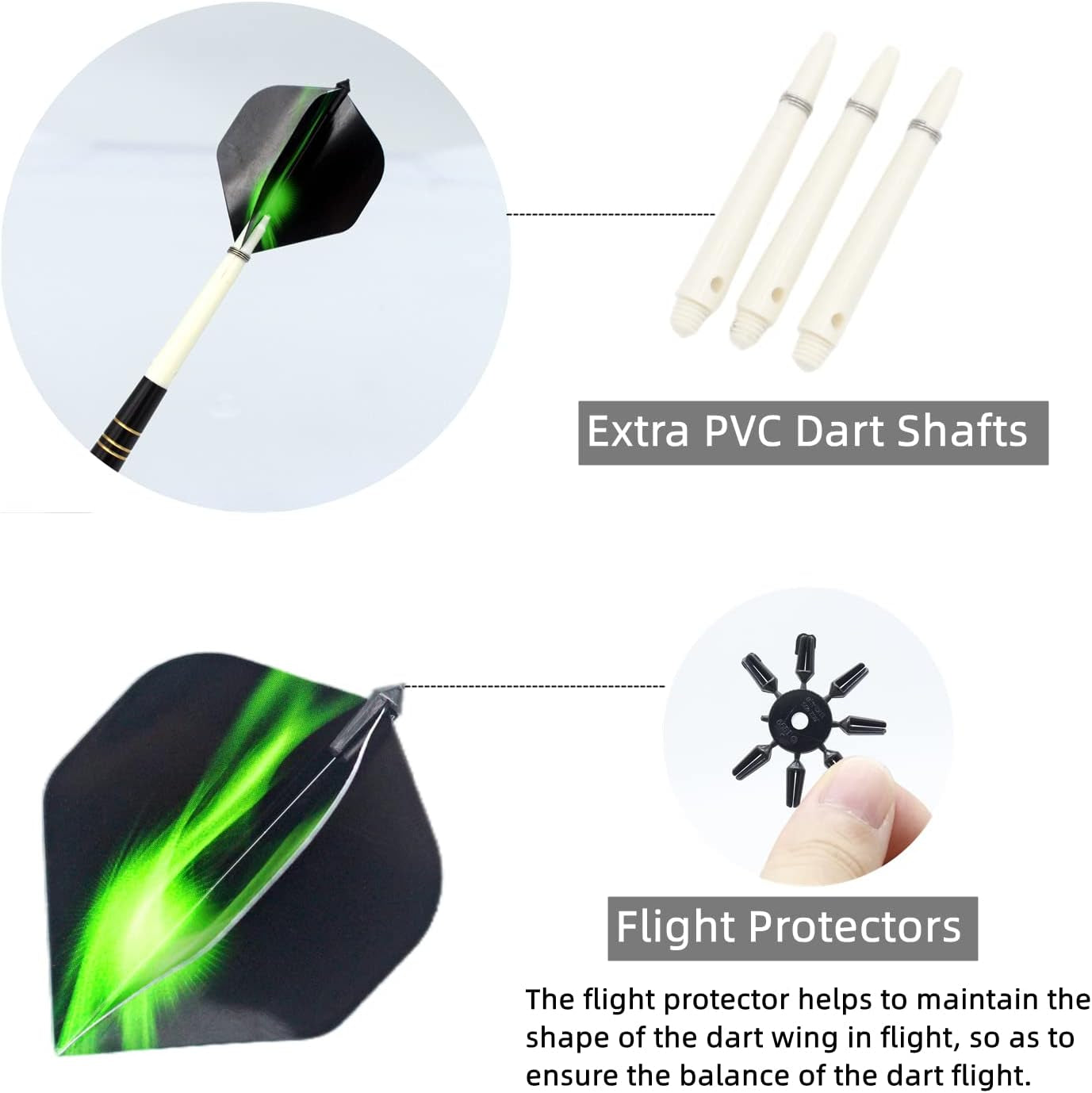 Steel Tip Darts 3 Pack 23 Grams Professional Darts Metal Tip Set with Brass Barrels Aluminum Shafts Extra 3 PVC Dart Shafts 8 Flight Protectors 12 Rubber O-Rings Dart Storage Case