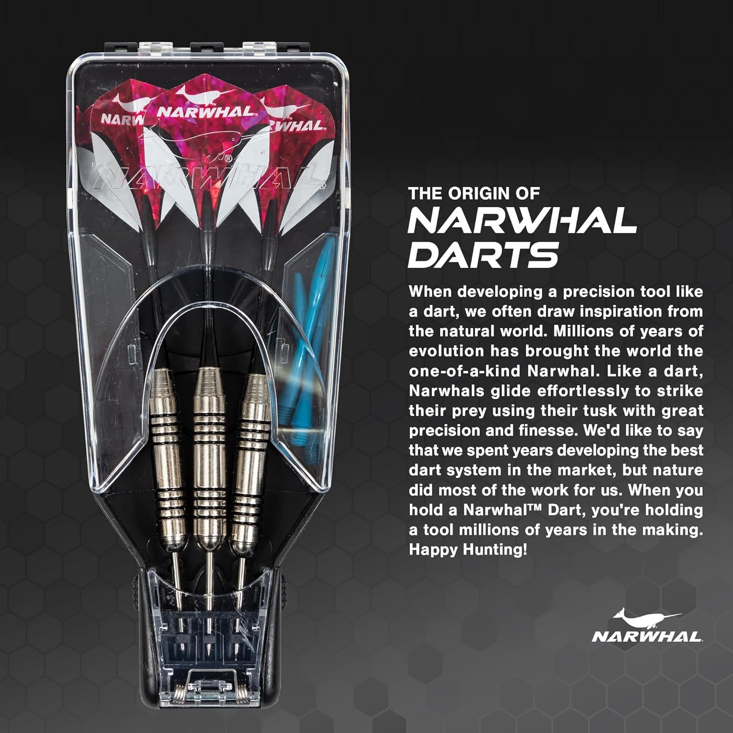 Tournament 22g Steel Tip Darts - 3 Pack 5.5 in. Darts with Metal Tip and Storage Case