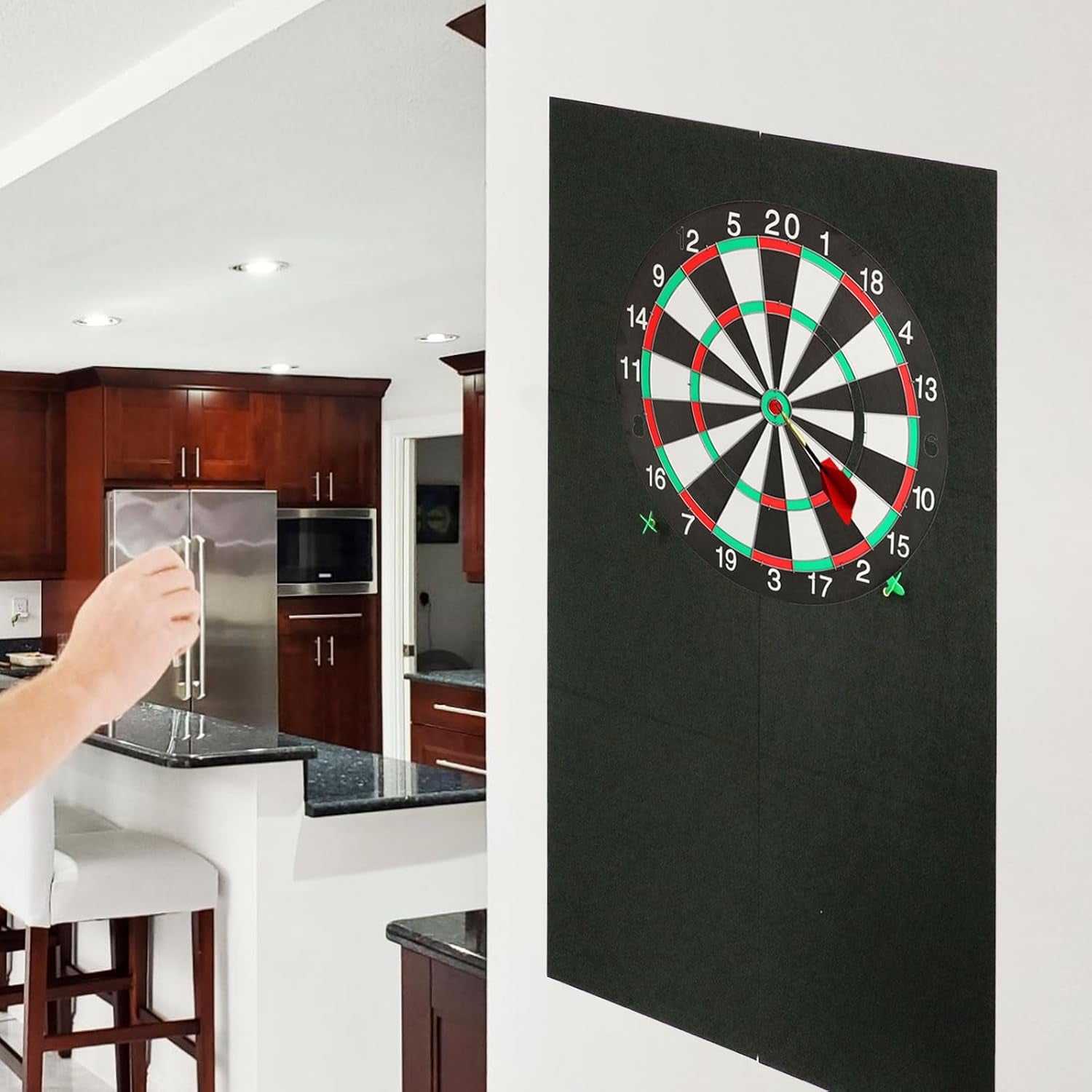 Dart Board Wall Protectors 36''x24'': Large Dartboard Surround Backboard Behind Dart Board Wall Backing