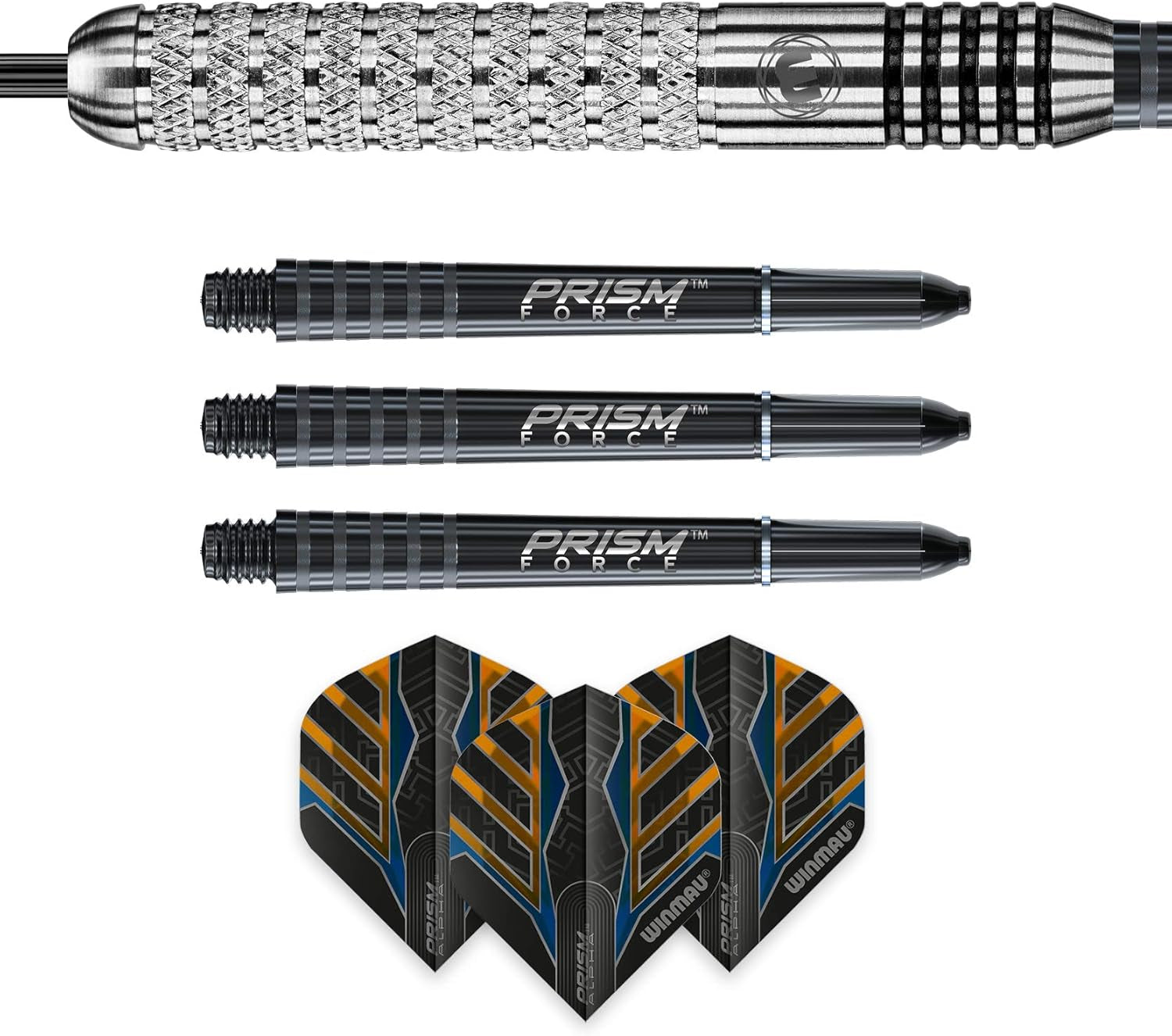 Barbarian 20-24 gram Tungsten Style Darts with Prism Flights and Shafts (Stems)