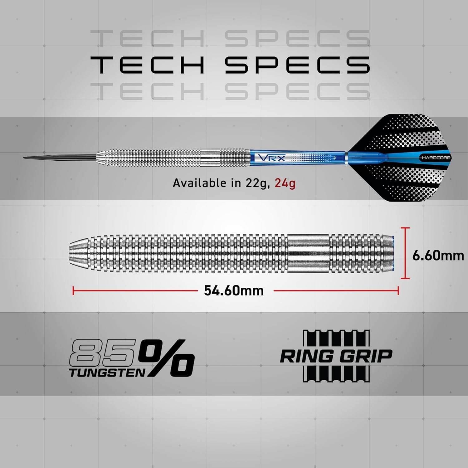 Darts – Defenders Series - Professional 85% Tungsten Darts Set with Dart Flights and Dart Shafts (Stems) - Available in Triton Soft Tip 19g barrel / 21g Full Weight and Steel Tip 22g & 24g