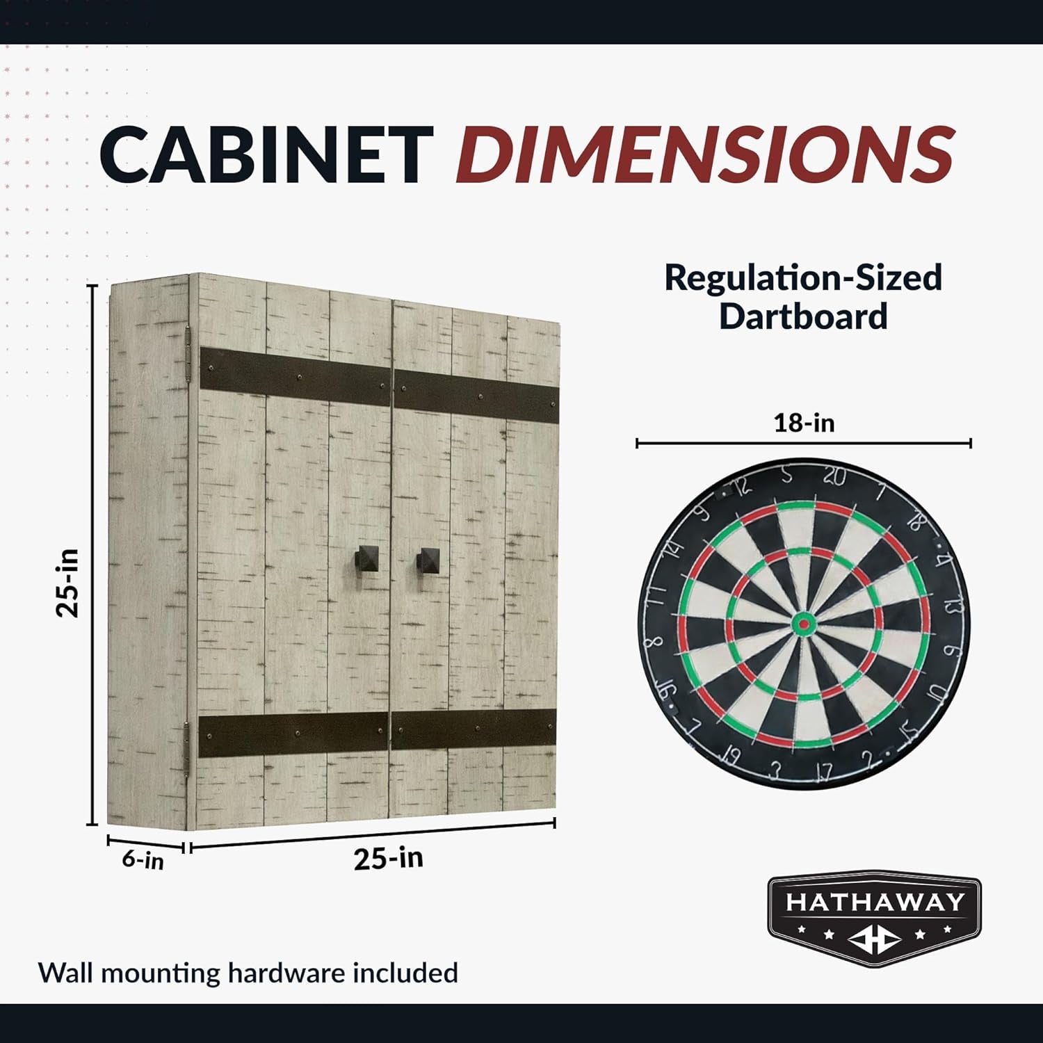 Drifter Solid Wood Dartboard & Cabinet Set