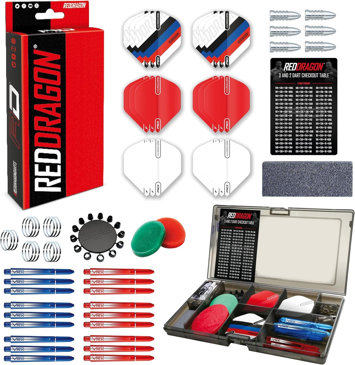 Darts - Professional Darts Accessories – Choose from Full Dart Accessory Kit (Flights, Shafts, Finger Grip Wax & More) or Precision Dart Practice Rings – Multiple Options Available
