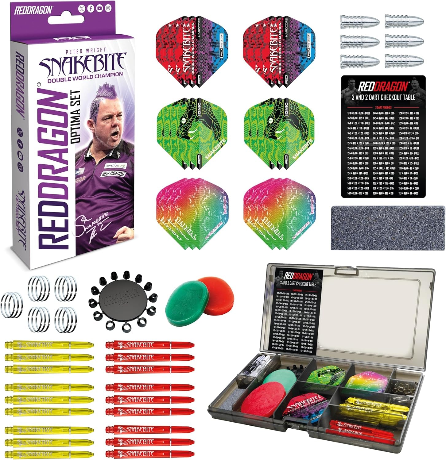 Darts - Professional Darts Accessories – Choose from Full Dart Accessory Kit (Flights, Shafts, Finger Grip Wax & More) or Precision Dart Practice Rings – Multiple Options Available