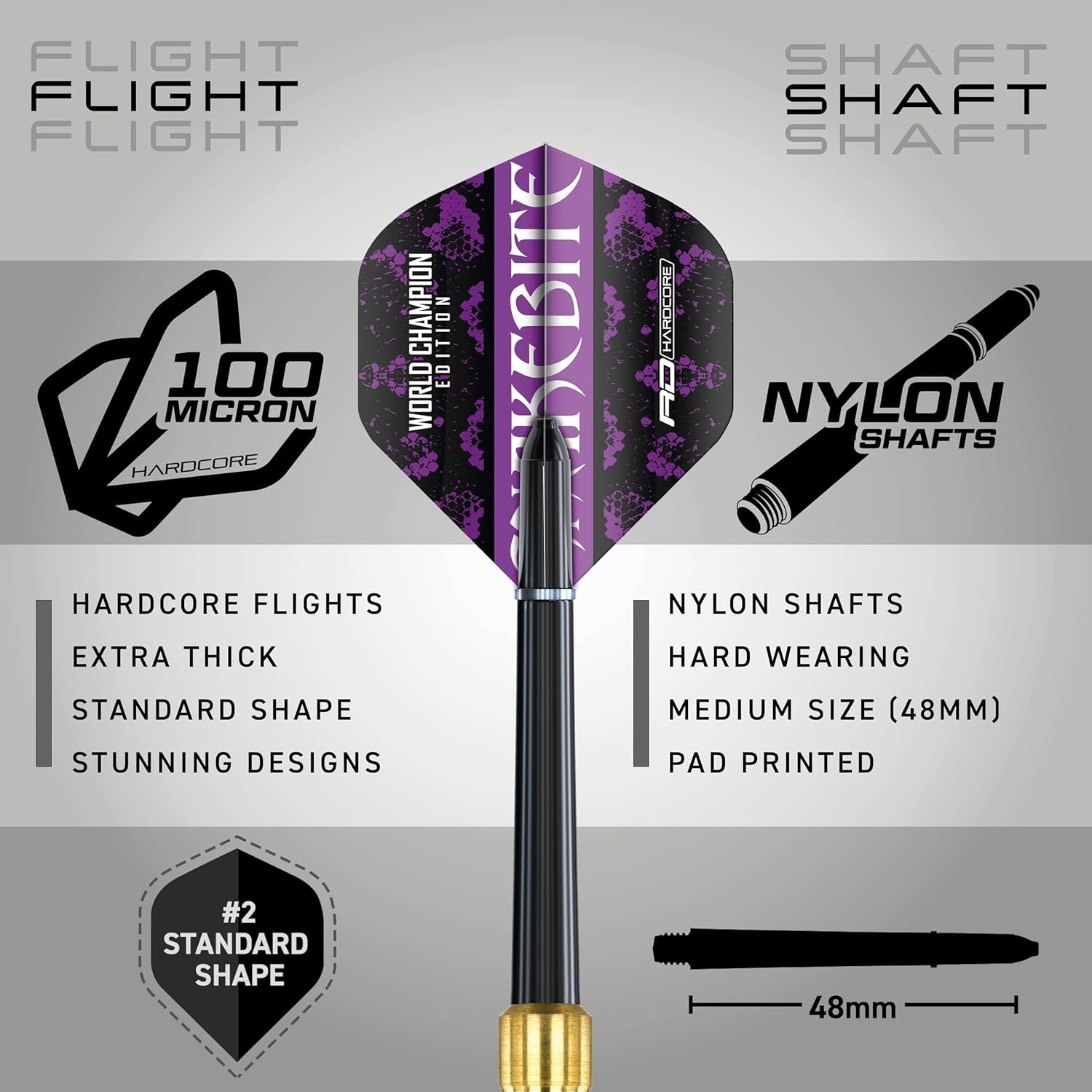 Peter Wright Snakebite World Champion 2020-21 Gram Brass Edition including Flights and Stems