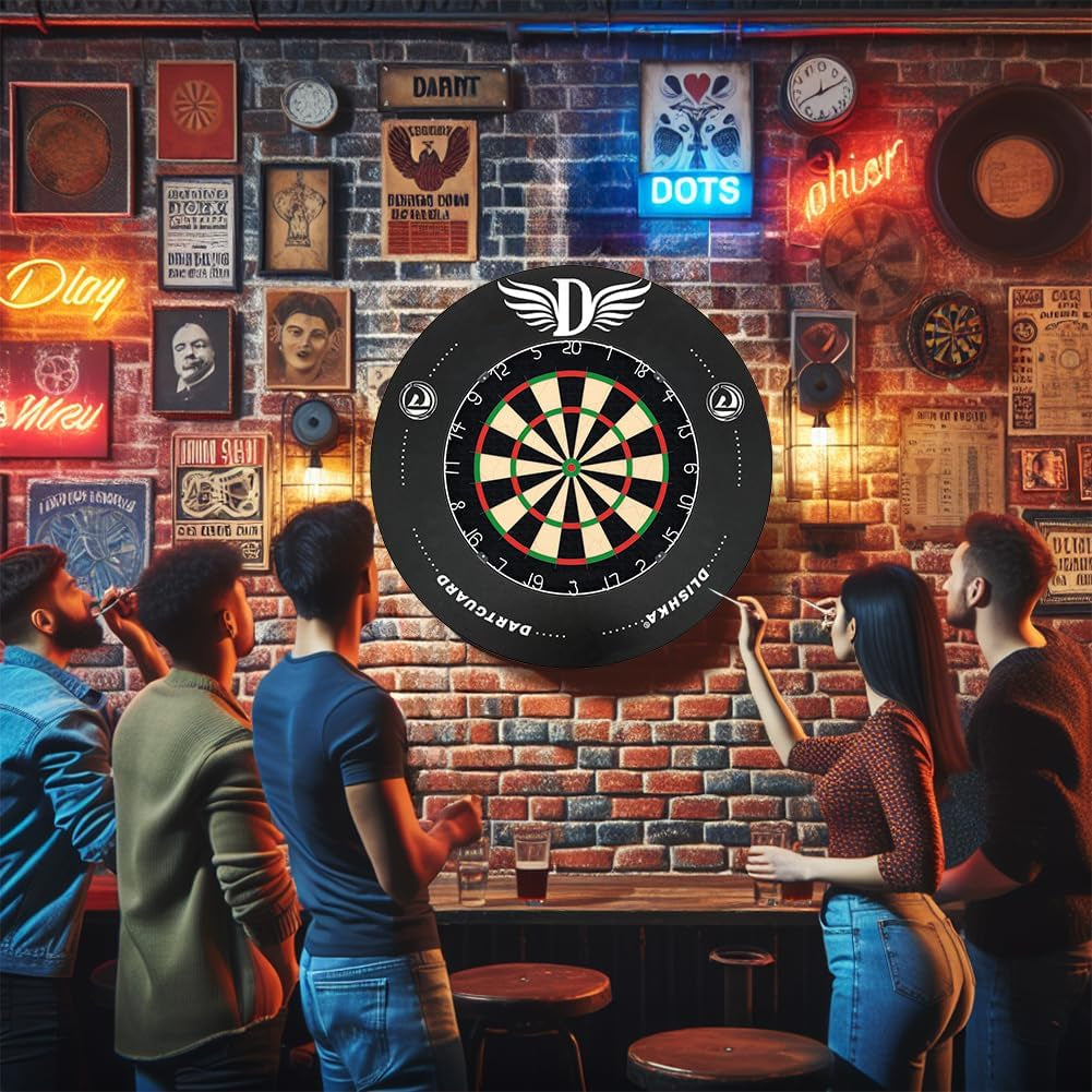Dart Board Surround Ring, Protective EVA Wall Cover for Missed Throws,Easy Assembly for Home & Outdoor Use,Perfect Darts Accessory, Prevent Wall Damage with The Wall Protector Plate.