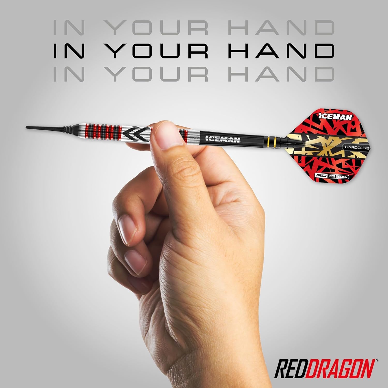 Gerwyn Price Iceman Firebird 18 Gram Softip Premium Tungsten Darts Set with Flights and Stems