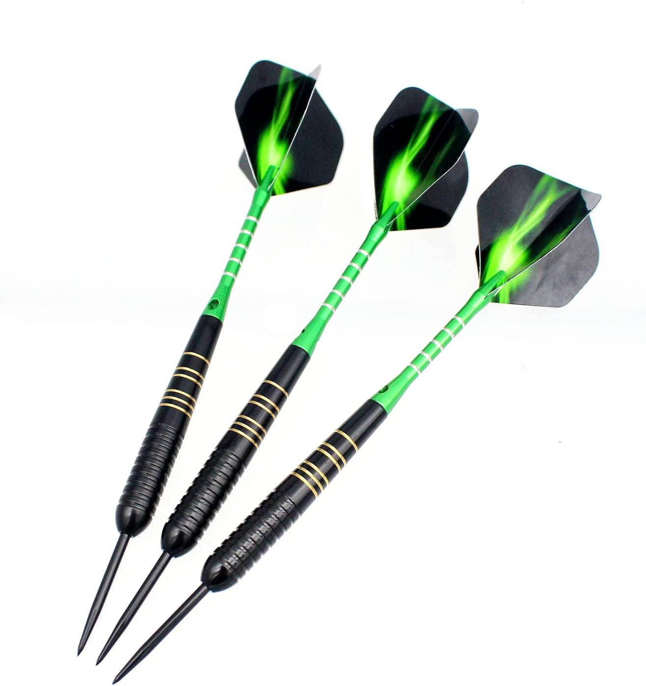 Steel Tip Darts 3 Pack 23 Grams Professional Darts Metal Tip Set with Brass Barrels Aluminum Shafts Extra 3 PVC Dart Shafts 8 Flight Protectors 12 Rubber O-Rings Dart Storage Case