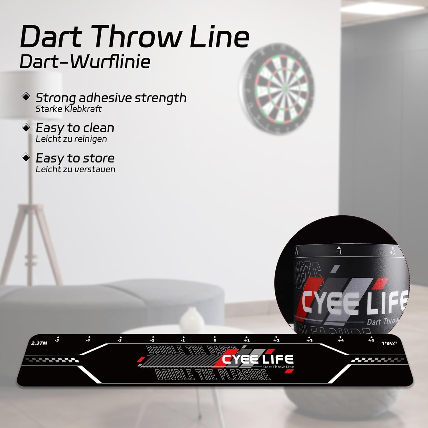 Dart Oche Line, Drop marking, dart throwing line dart accessories for steel darts and soft darts