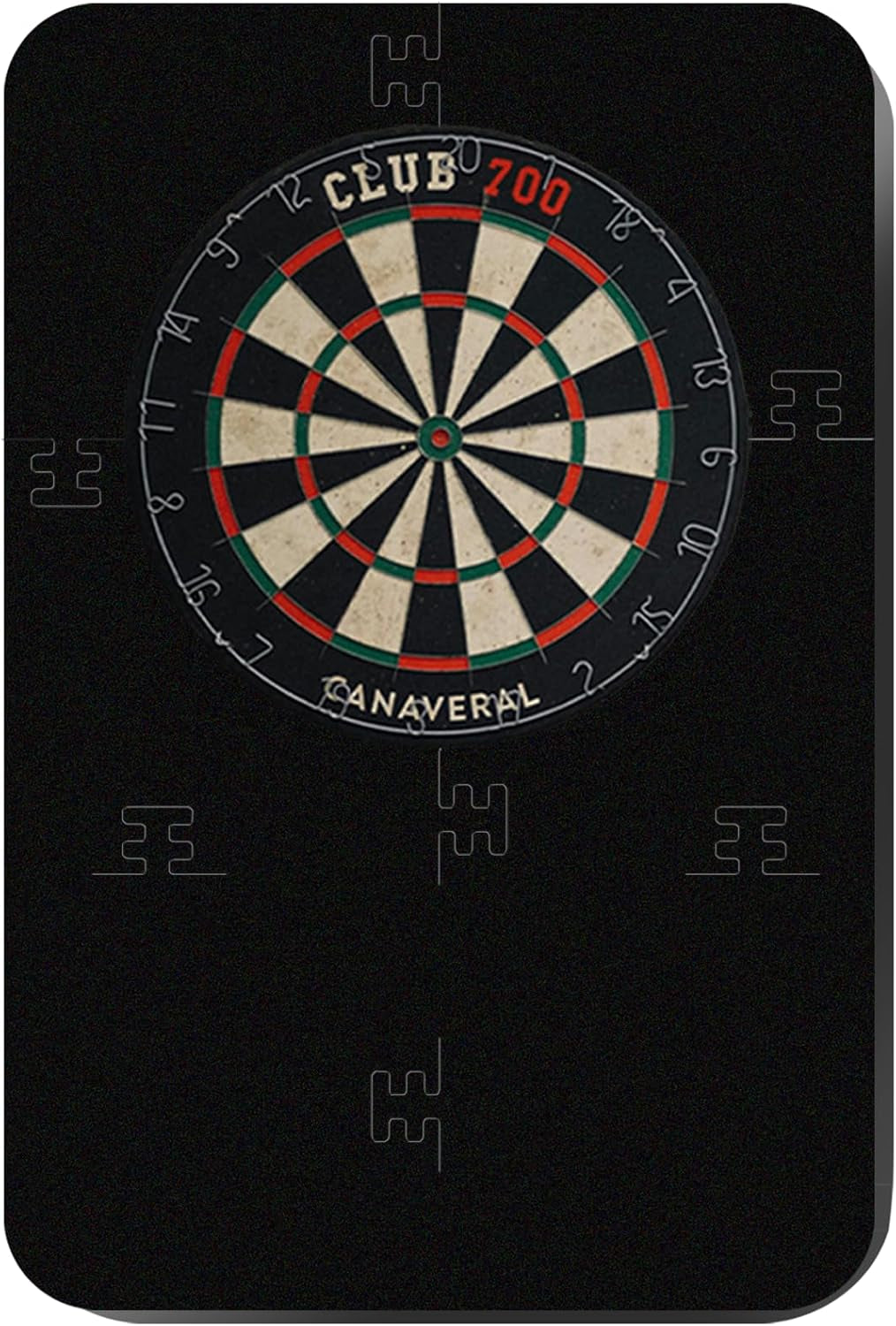 Dart Board Wall Protectors,Extended Length Dartboard Wall Protector,Dartboard Surround,Black Dart Board Cork Wall Protector,Suitable for 18in Dart Board