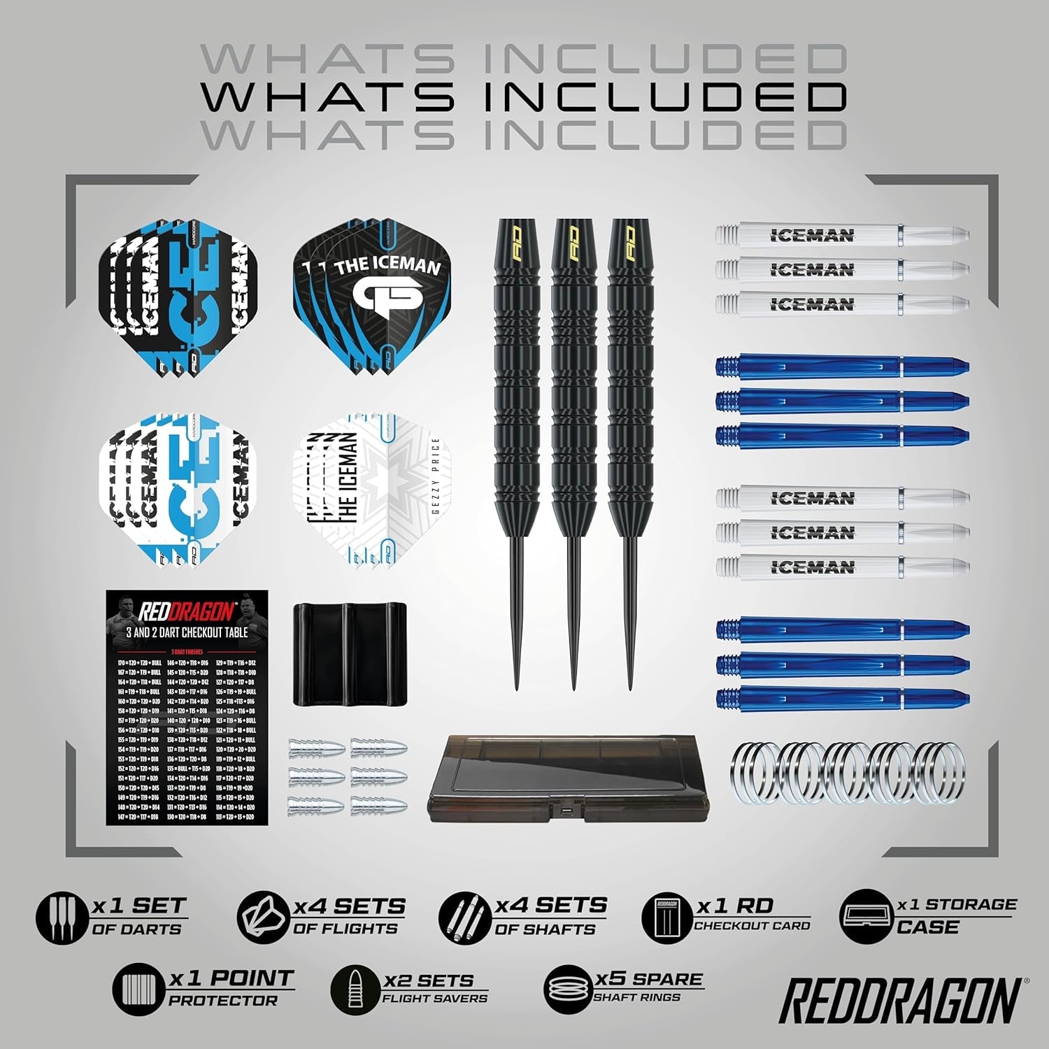 Ultimate 50 Piece Darts Set, Peter Wright Snakebite and Gerwyn Price