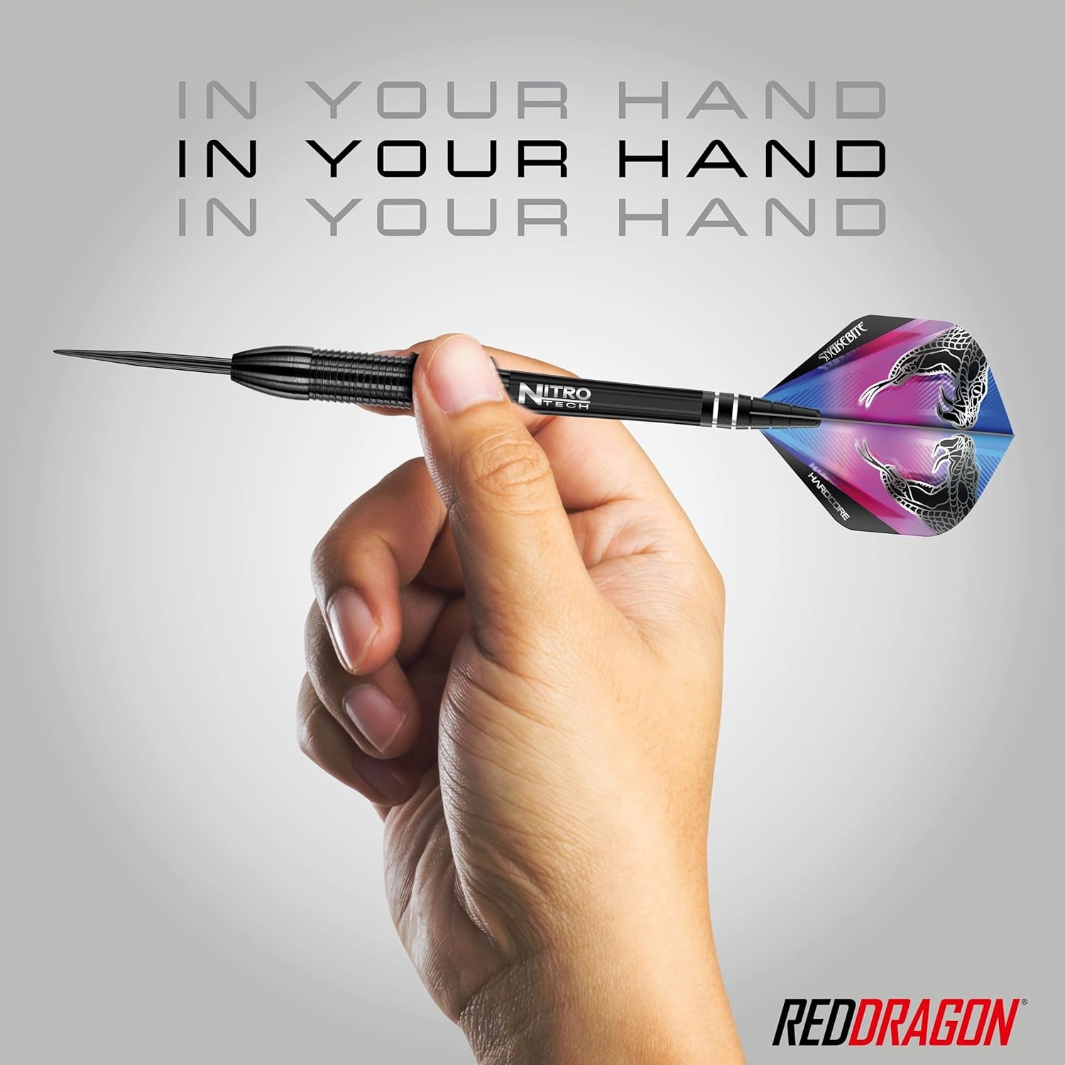 Peter Wright Snakebite 3: 22g or 26g Tungsten Darts Set with Flights and Stems