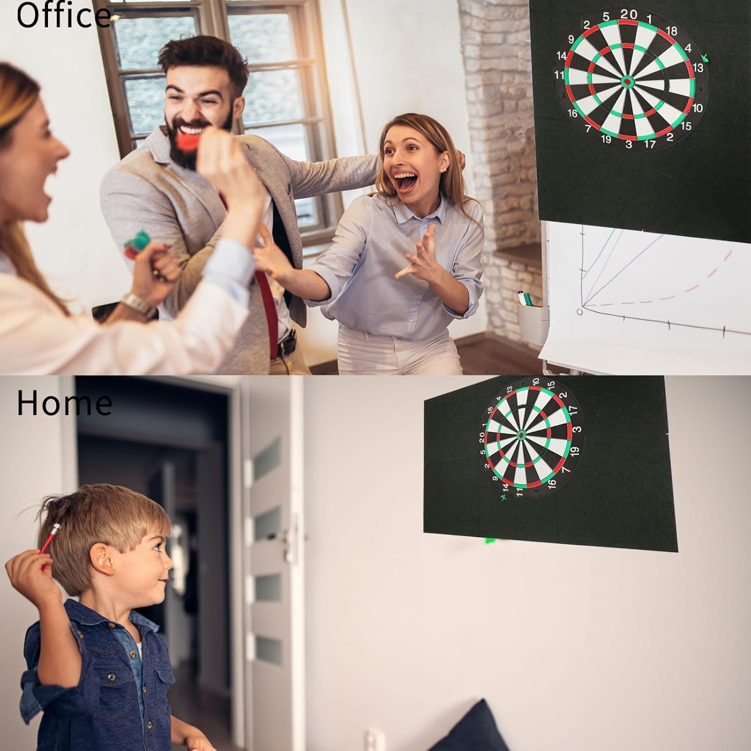 Dart Board Wall Protectors 36''x24'': Large Dartboard Surround Backboard Behind Dart Board Wall Backing