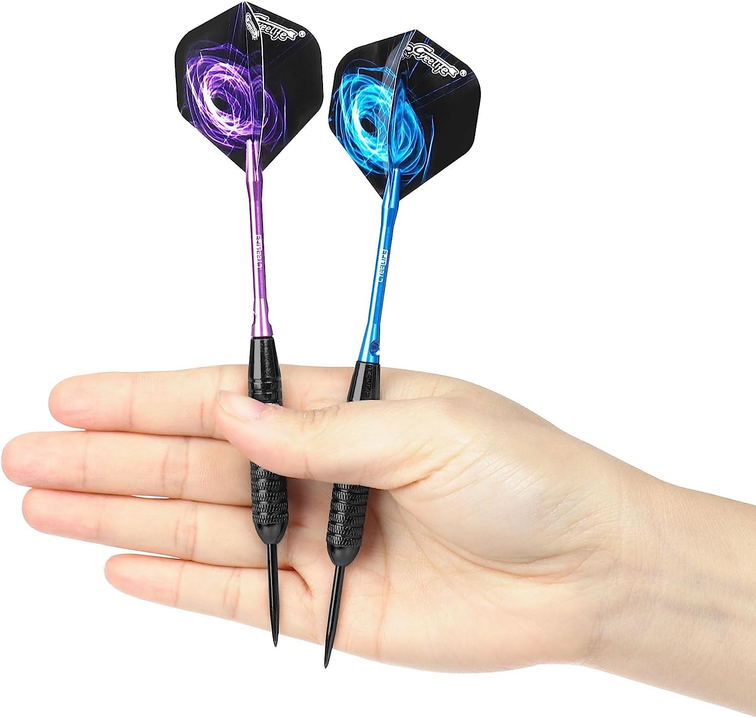 Steel tip Darts set 22/28g with Aluminium Shafts, 16 Protectors, Flights, Sharpener and Tool,12pcs For Beginner