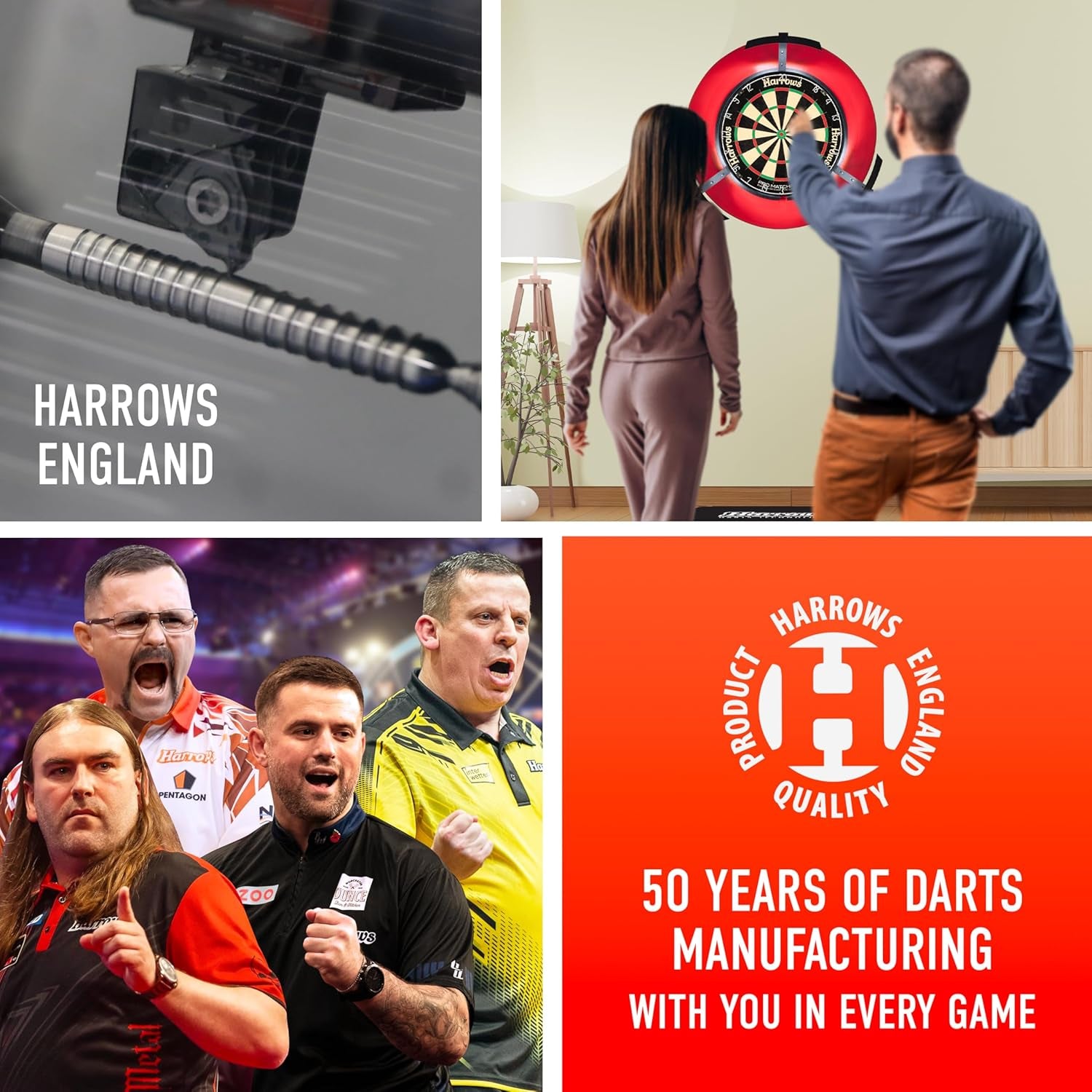 Dart Board Surround Ring I 4pcs I Easy Assembly Dart Surround I Wall Protector Extra 720mm Protection I Double Side for Long Life I Darts Accessories