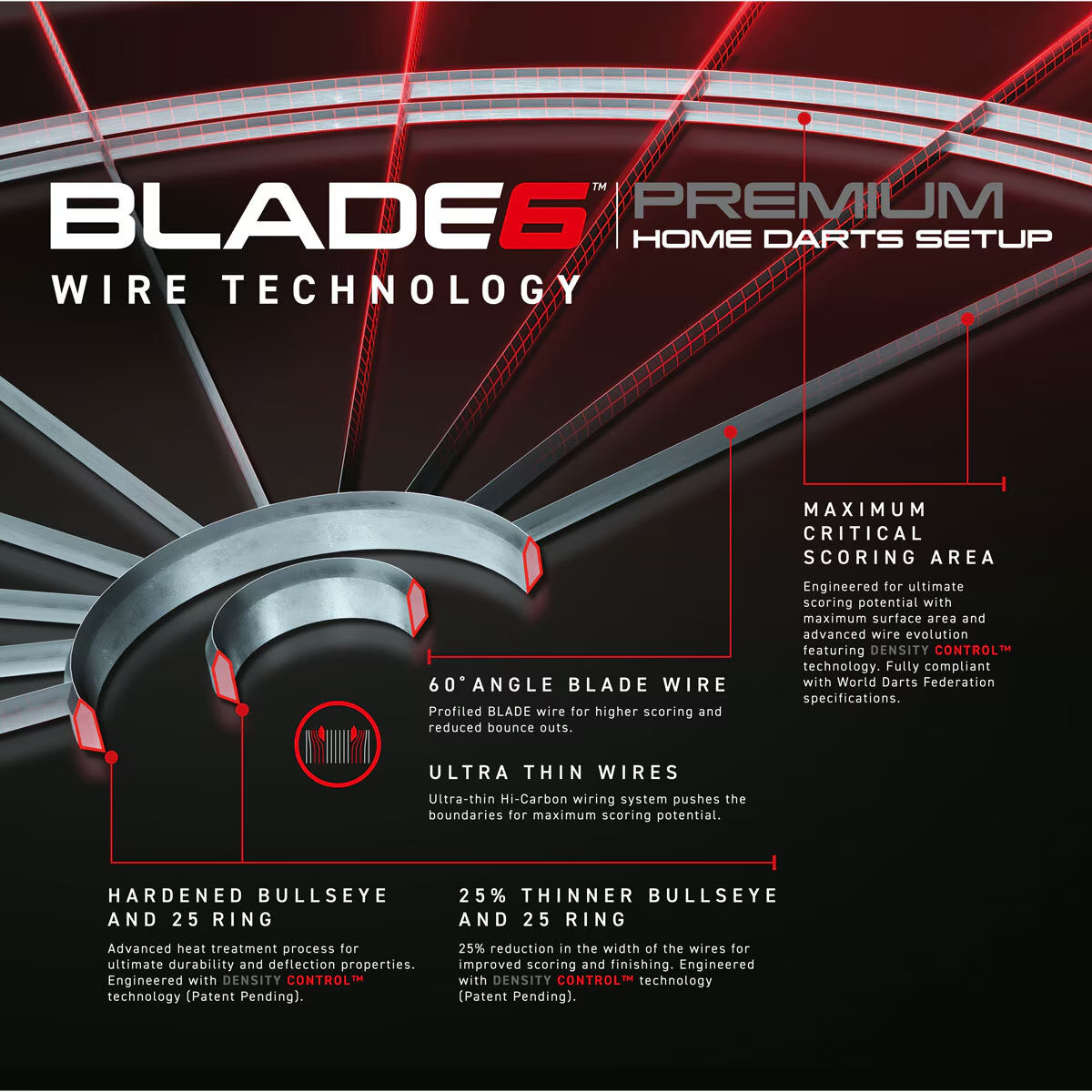 Blade 6 Dartboard with Darts & Oche Line