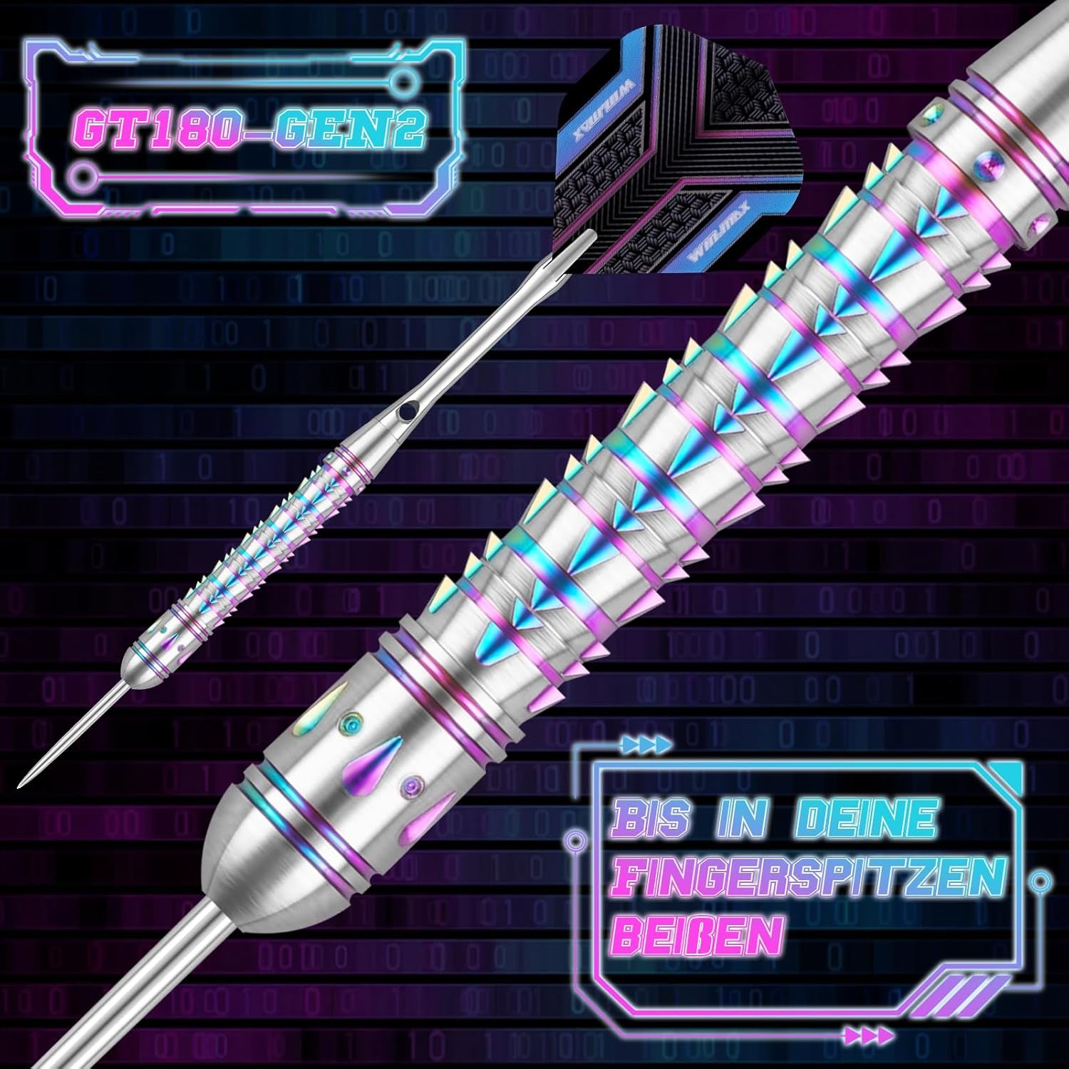 Darts Tungsten Darts Steel Tip Darts Set (20g, 22g, 23g, 24g, 26g, 28g) - 3PCS Razor Edge Darts Set Professional Darts with Accessories, Including 3 Extra Flights