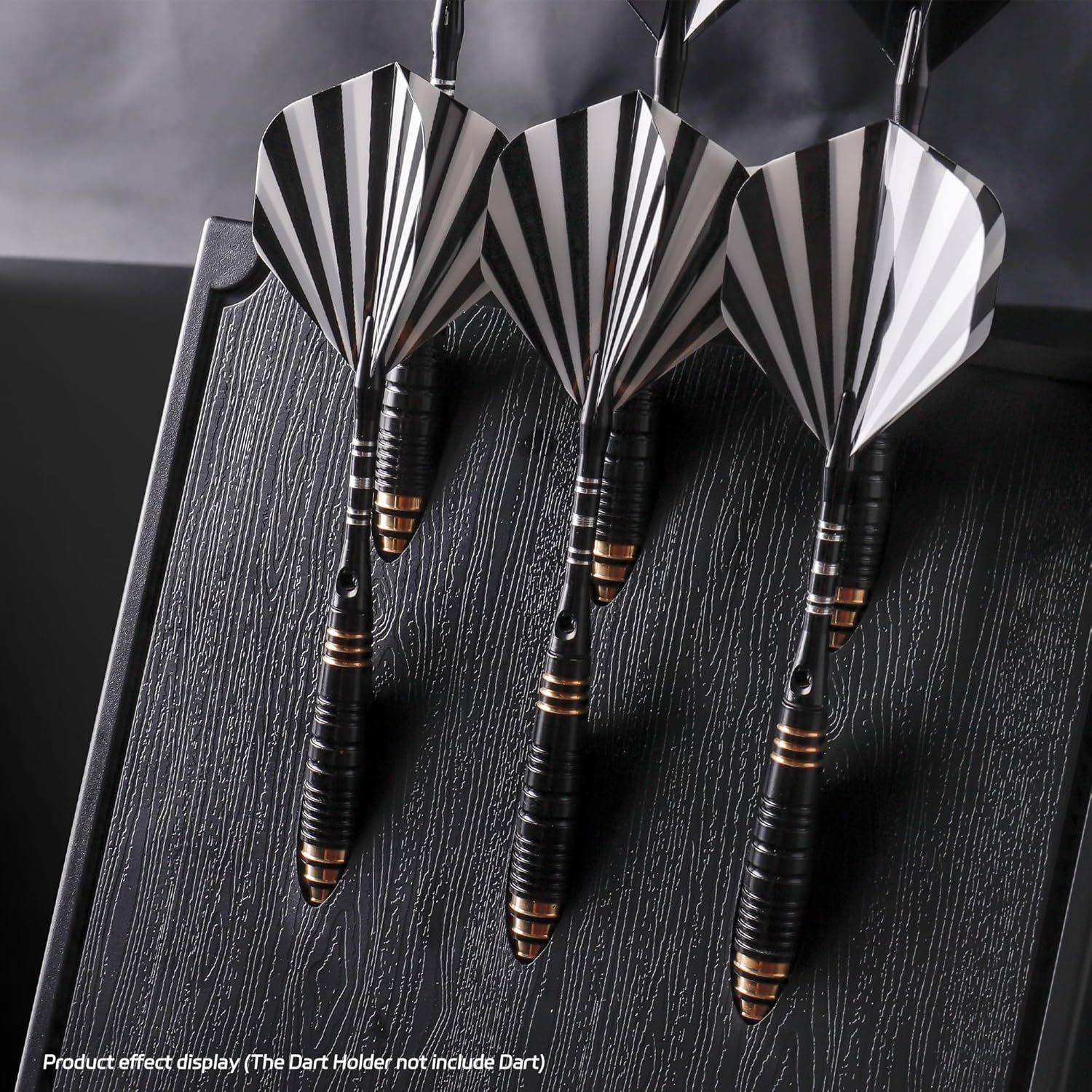 Wall Mounted Darts Holder/Stand,Dart Case Displays 6 Set of Steel/Soft Tip Darts,Compatible with All Sisal & Electronic Dartboards, Surrounds & Cabinets