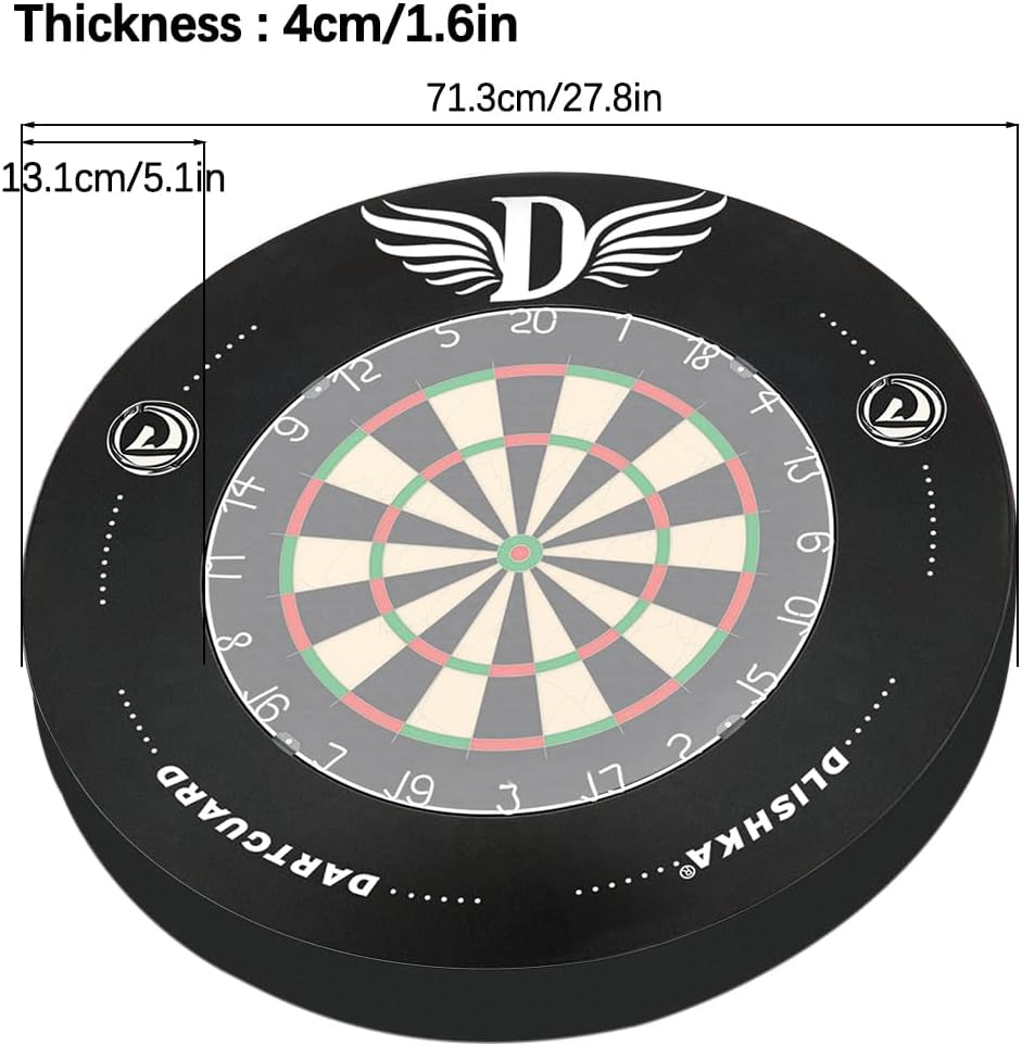 Dart Board Surround Ring, Protective EVA Wall Cover for Missed Throws,Easy Assembly for Home & Outdoor Use,Perfect Darts Accessory, Prevent Wall Damage with The Wall Protector Plate.