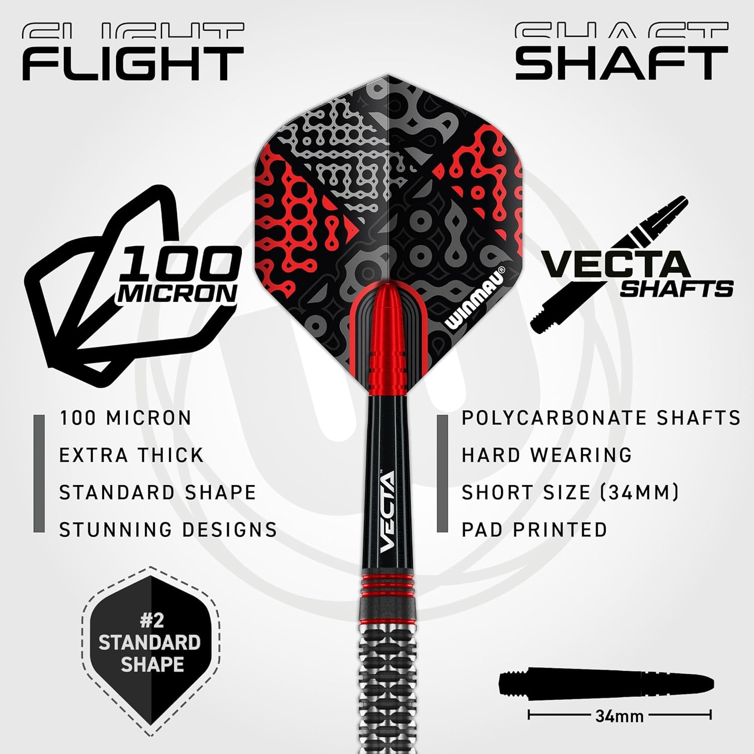 Darts Cypher Series 90% Professional Tungsten Darts Set with Dart Flights and Dart Shafts (Stems) - Available weights 18g Soft Tip 22g, 24g and 26g Steel Tip