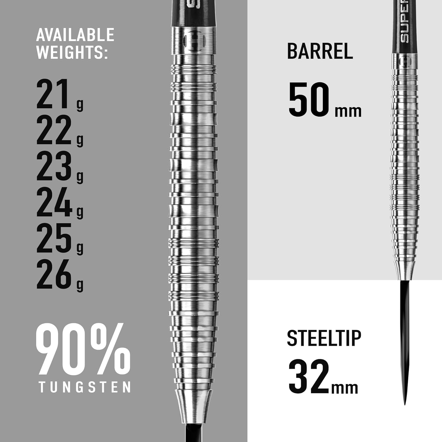 NX90 90% Tungsten Steel Tip Darts