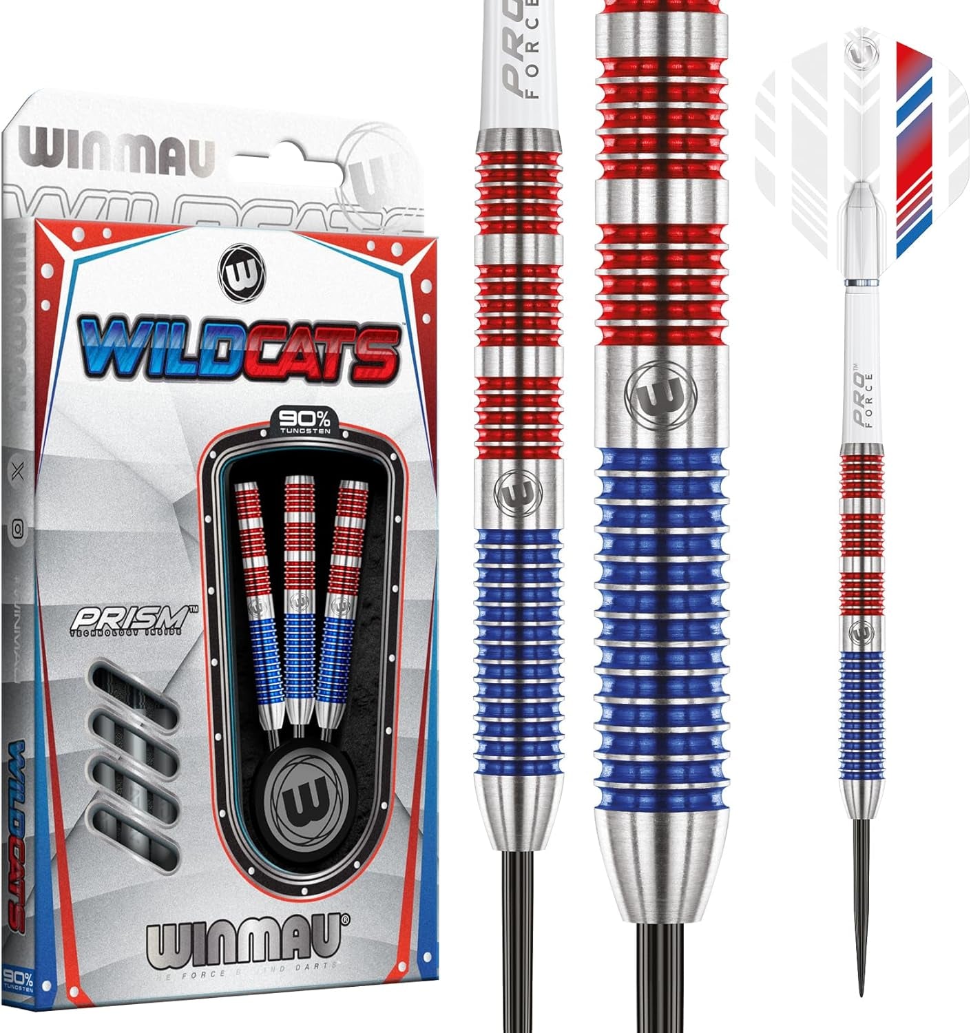 - Wildcats Series - 90% Tungsten Darts - Professional Darts Set with Dart Flights and Shafts – Available in Soft Tip 18g and Steel Tip 21g, 22g, 23g, 24g, 25g & 26g