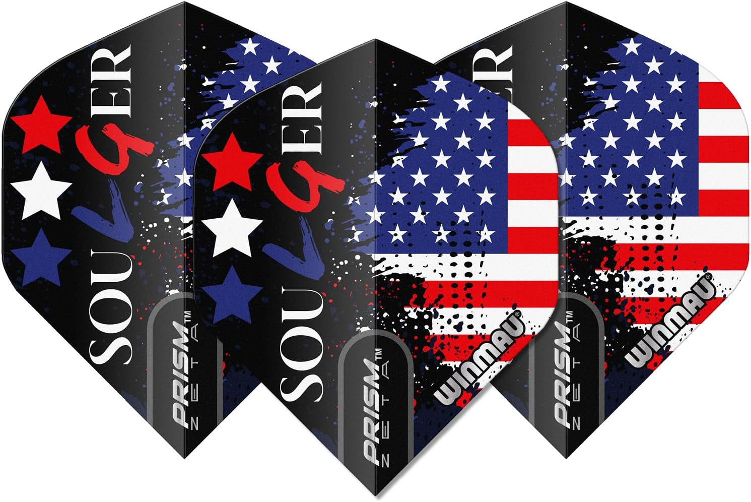 Prism Specialist Player Dart Flights – 1 Set pro Packung (3 Flights insgesamt)