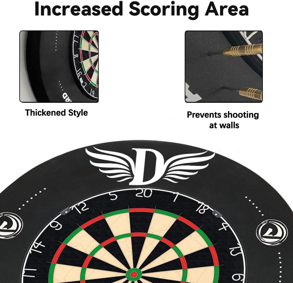 Dart Board Surround Ring, Protective EVA Wall Cover for Missed Throws,Easy Assembly for Home & Outdoor Use,Perfect Darts Accessory, Prevent Wall Damage with The Wall Protector Plate.
