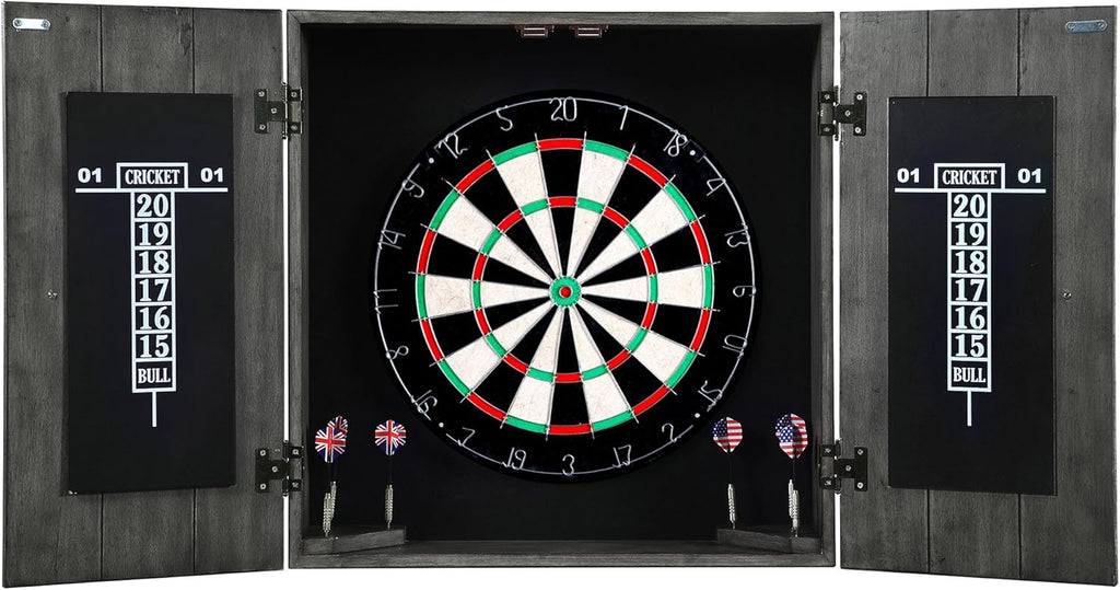 Drifter Solid Wood Dartboard & Cabinet Set