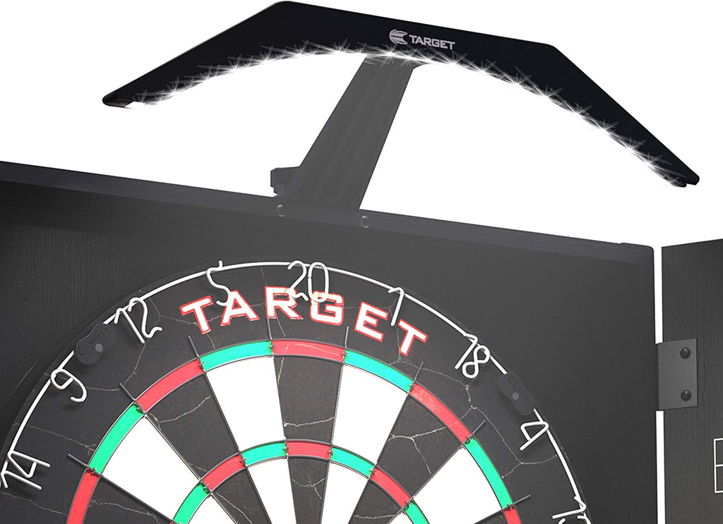 Arc Dartboard Cabinet Lighting System | Easy To Set Up Bright LED Dartboard Light Securely Fits Above All Dart Board Cabinets | Professional Darts Accessories