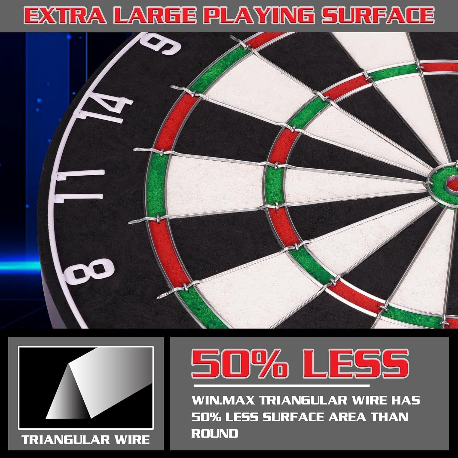 Dart Board - Dartboard Dart Boards for Adults Bristle Steel Tip Dartboard Set with 12 Darts Metal Tip