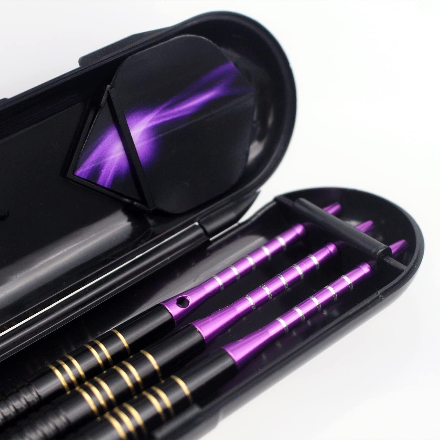 Steel Tip Darts 3 Pack 23 Grams Professional Darts Metal Tip Set with Brass Barrels Aluminum Shafts Extra 3 PVC Dart Shafts 8 Flight Protectors 12 Rubber O-Rings Dart Storage Case