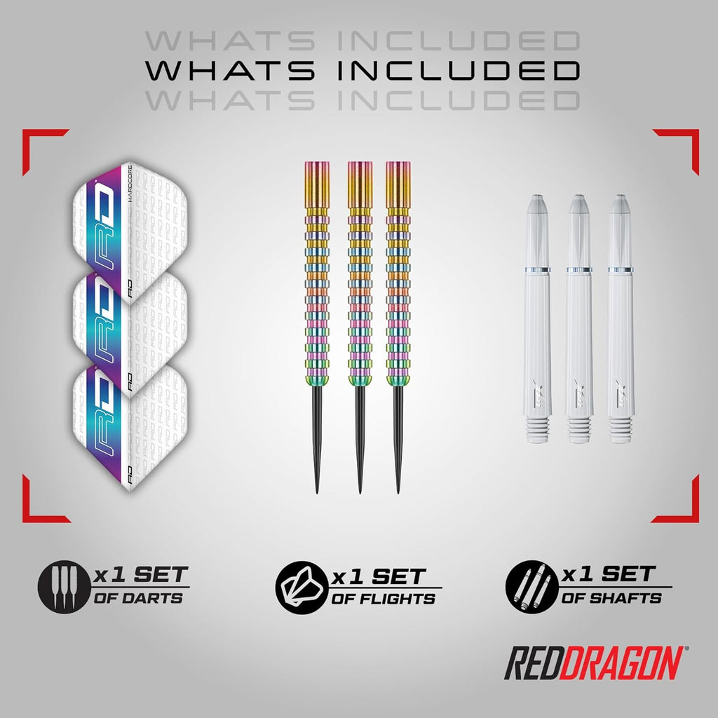 Javelin Spectron - Premium Tungsten Steeltip Darts Set with Dart Flights and Dart Shafts (Stems) - Available in 20g, 22g, 24g, 26g