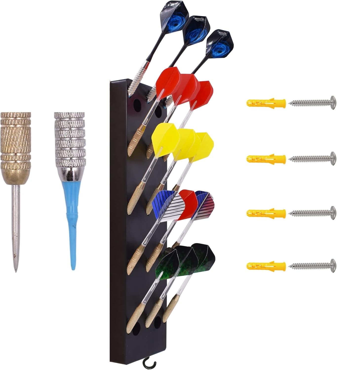 Hand Held Dart Holder/Stand/Caddy - Lightweight -Hold 15 Steel or Soft Tip Darts in Hand