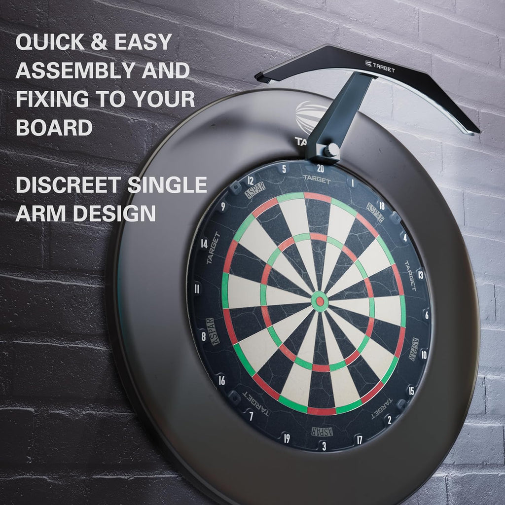LED Dartboard Light - Bright Dart Board Lighting | Extra Long 3m Cable | Securely Fits All Dart Boards | Easy Assembly | Professional Darts Accessories