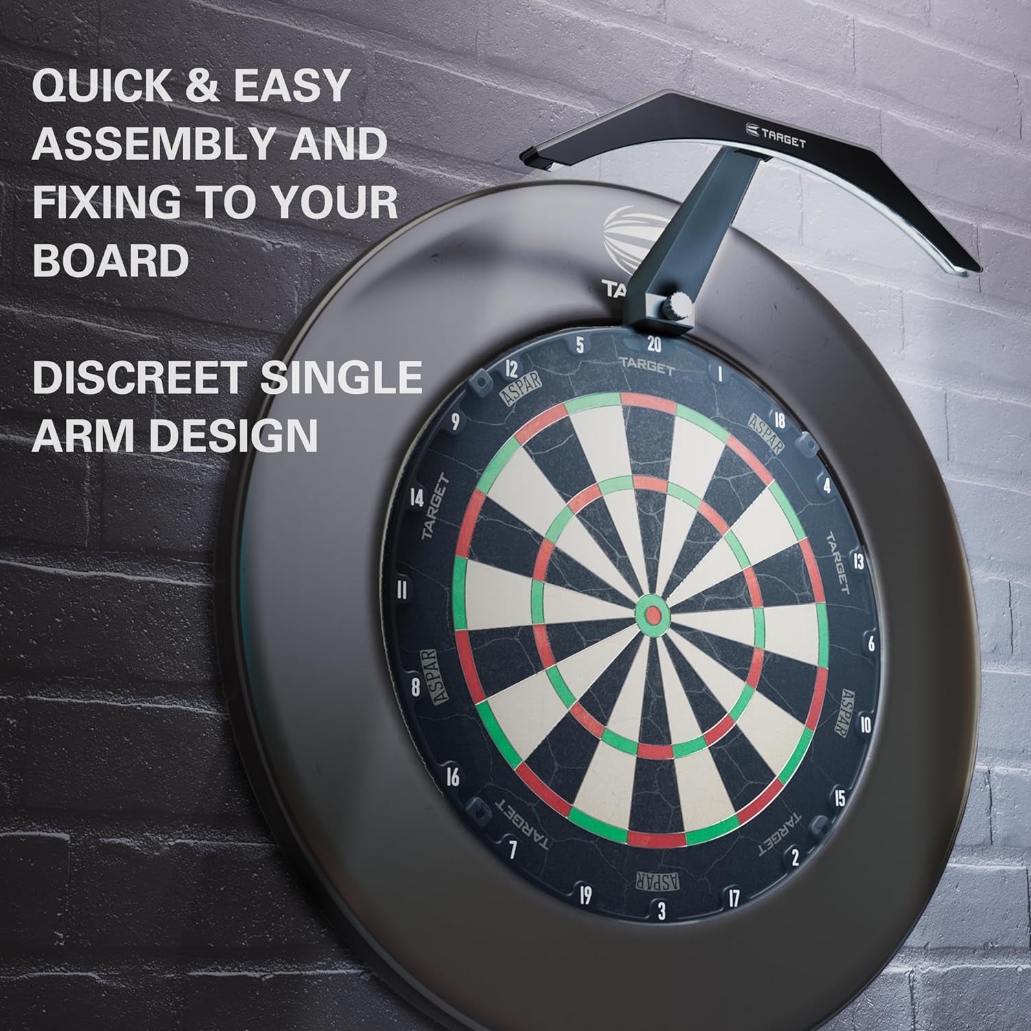 LED Dartboard Light - Bright Dart Board Lighting | Extra Long 3m Cable | Securely Fits All Dart Boards | Easy Assembly | Professional Darts Accessories