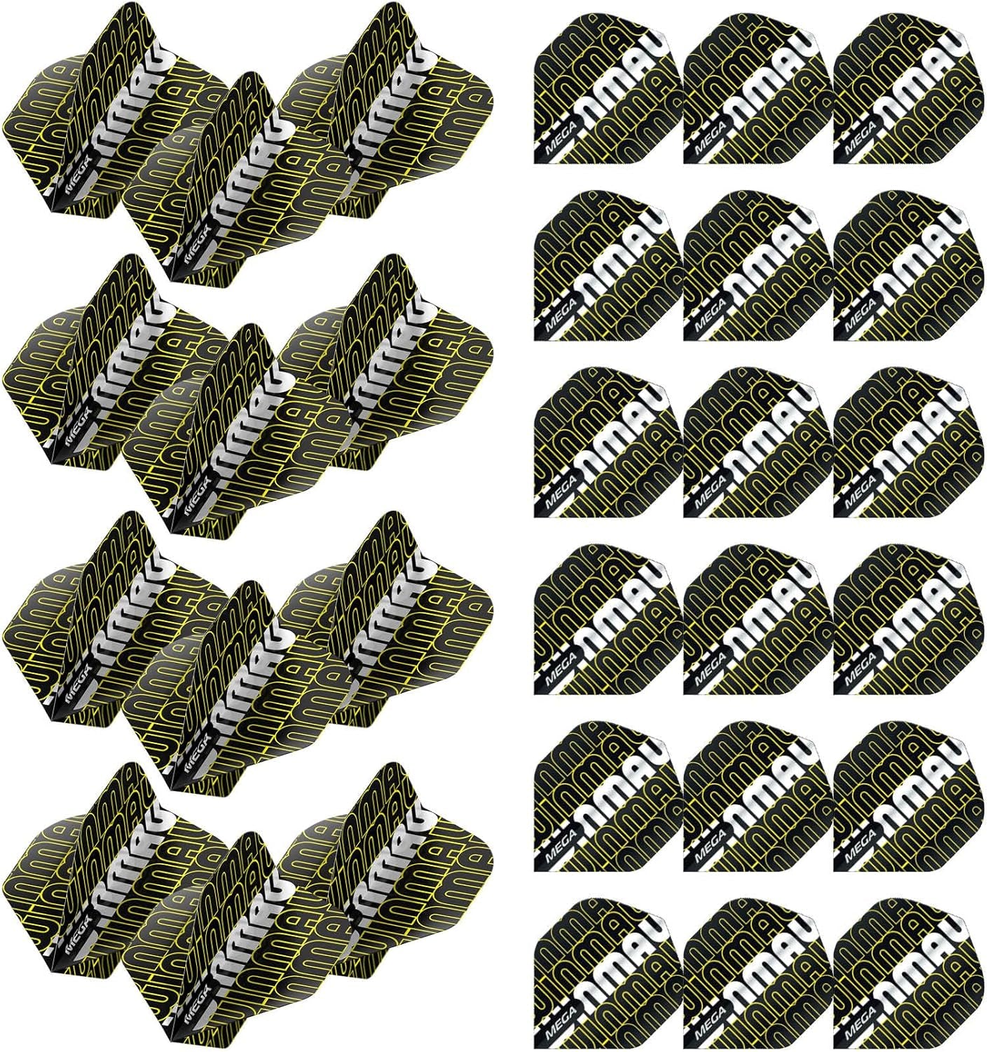Mega Logo Design Standard Extra Thick Dart Flights - 10 sets per pack (30 dart flights in total)
