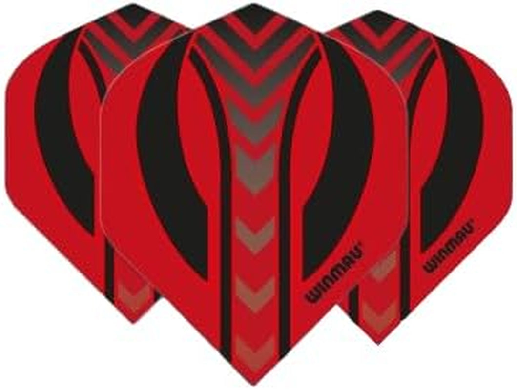 Mega Standard Red & Black Dart Flights - 10 sets per pack (30 dart flights in total)
