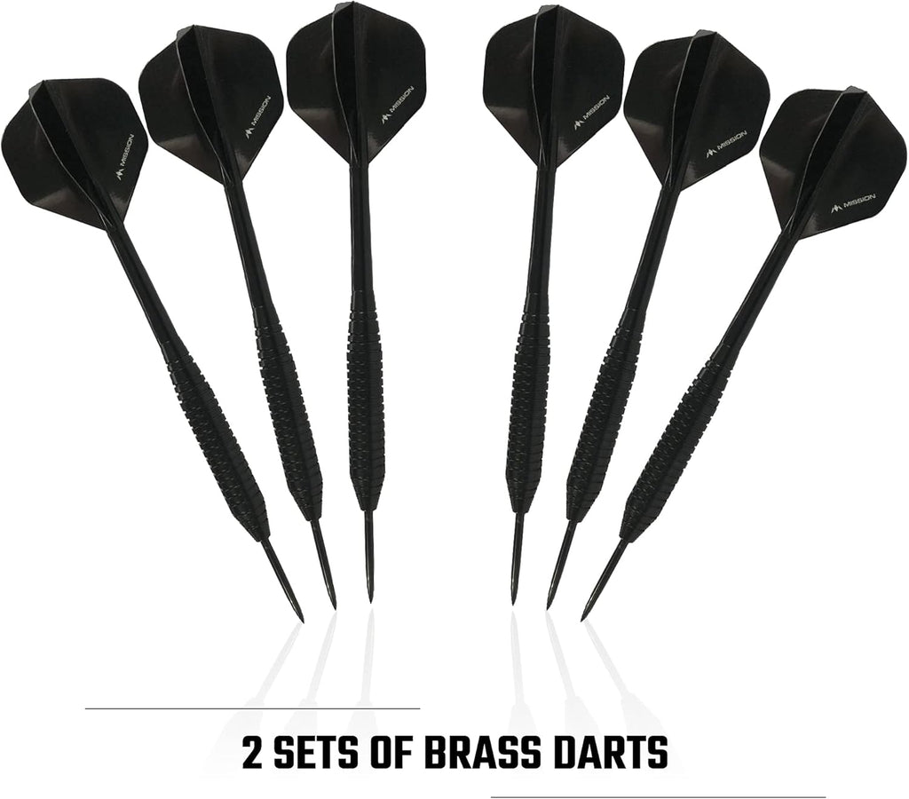 Axis Home Centre | Darts and Dartboard Complete Bundle Including Surround and Oche with 2 Sets of Darts, Black (SU082)
