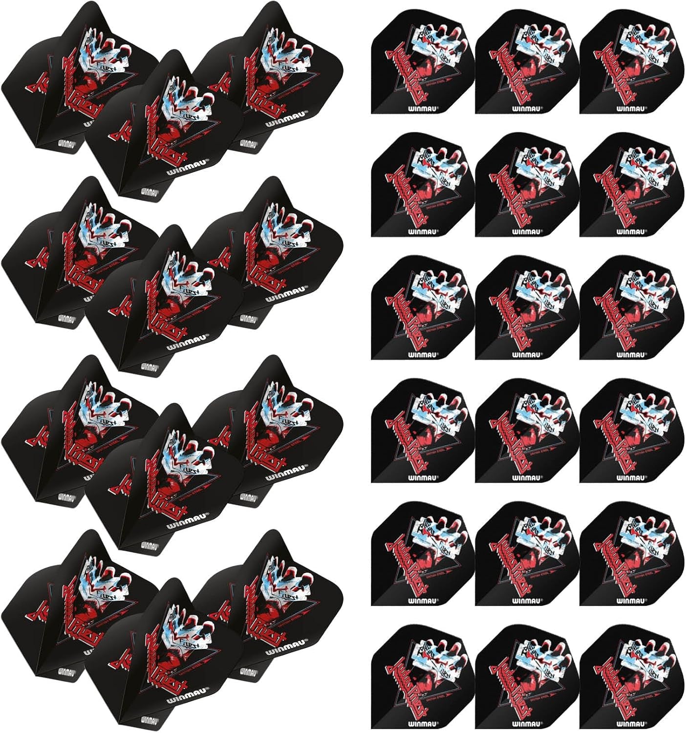 Rock Legends Dart Flights - 10 Sets Per Pack (Total 30 Dart Flights) Available in Varying Designs